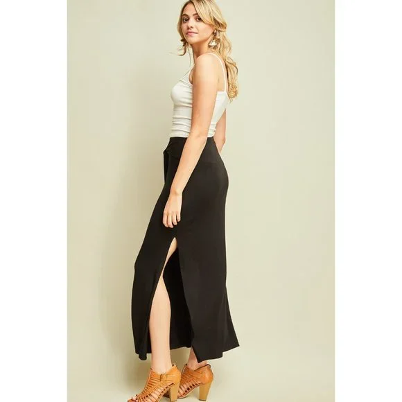 Entro All Occasion Maxi Skirt, Black - Picture 3 of 5